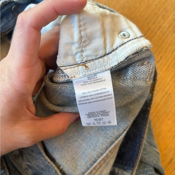 RE/DONE Stove Pipe straight leg jeans in cool blue size 23 - Picture 10 of 10